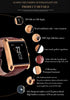 Waterproof for IOS iPhone Android Smartphone, LEMFO Bluetooth Leather Smart Watch with Camera IPS Screen 360mAh Battery (Gold)